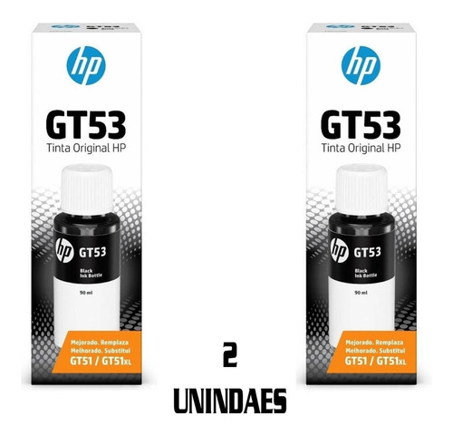 Pack 2 Tintas Original Gt53 Hp Tank410 Tank415 Tank 315 319