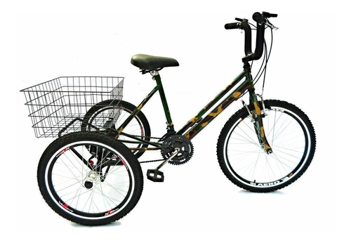 Bicicleta Triciclo Aro 24 - Camuflado Hiper