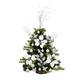 Árbol De Navidad Xl Pehuenia Extra Lujo 1,00m Plata - Sheshu Color Plateado