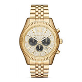 Reloj Michael Kors Unisex Mk8494 Correaacero Dorado Cuarzo