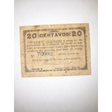 Billete Original De 20 Centavos De Colombia 1901 Antioquia