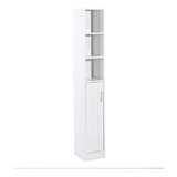 Furniturer Gabinete De Almacenamiento De Baño Blanco Con E.