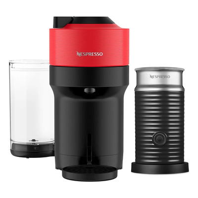 Nespresso Vertuo Pop Rojo Con Espumador De Leche | Meses sin interés