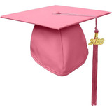 Conjunto De Graduacion Toga Esclavina Birrete Borla Rosado