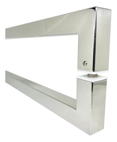 Puxador Porta Pivotante Beauty Quadrado Inox 80cm Polido