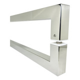 Puxador Porta Pivotante Beauty Quadrado Inox 80cm Polido