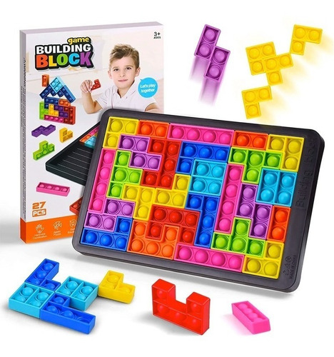 Juego Puzzle Pop It Rompecabezas 27 Piezas Antiestrés Niños