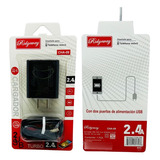 Lote 10 Pz Cargador Cubo+cable Tipo C Cha-60 Ridgeway 2.4amp