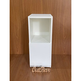 Mesa Cabeceira Estreita Branco P/ Quarto Pequeno Mdf 15mm