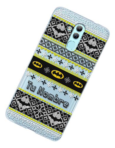 Funda Para Huawei Batman Ugly Sweater Navidad Con Tu Nombre