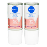 2 Desodorantes Nivea Roll-on Clinical Tono Natural 50 Ml C/u