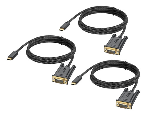 Cable Usb C A Vga De 6 Pies, Paquete De 3, Usbc Tipo C ...