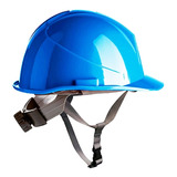 Casco De Seguridad Azul Ingeniero Obra Con Barbuquejo