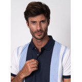 Camisa Polo Aleatory Listrada Solid Marinho