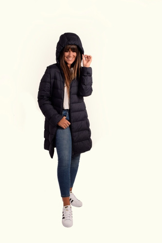 Parka Larga Mujer Gorro Desmontable