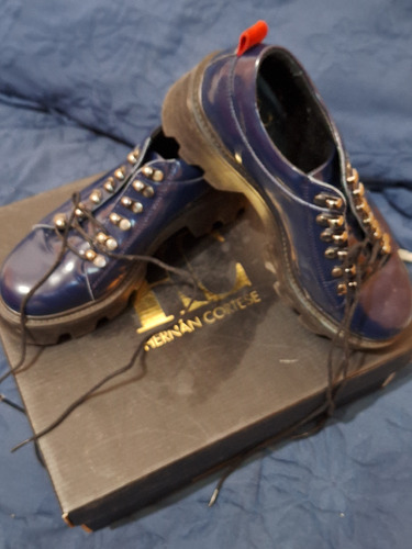 Zapato Borcego Azul T37