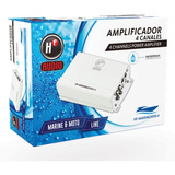 Amplificador Marino Y Moto 4 Canales Hf Audio Color Blanco