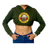 Sudadera Crop Top Guns  N´ Roses