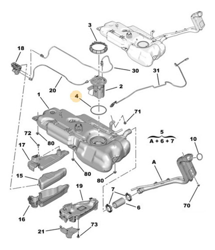 Junta De Bomba De Gasolina 308 Peugeot 2014