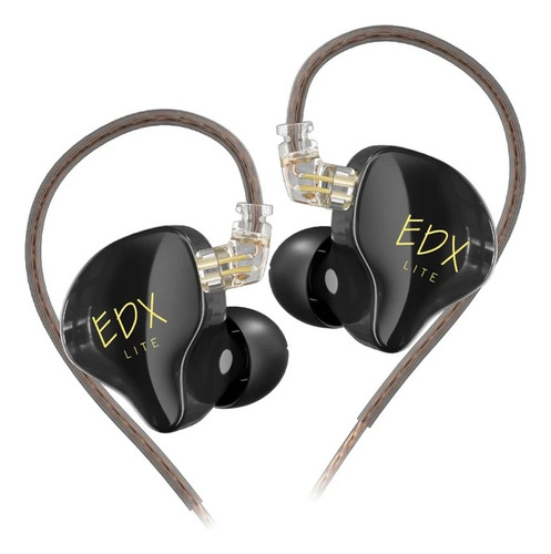 Auriculares Kz Edx Lite In Ear Monitor Hifi Con Microfono $