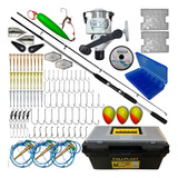 Kit Combo Set Equipo Completo Pesca Caña Reel Caja Grande