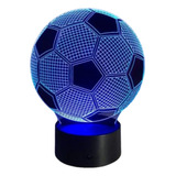 Lampara Led Ilusión 3d Pelota Futbol De 7 Colores