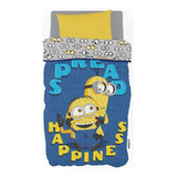 Cover Quilt Cubrecama Infantil Piñata 1 1/2 Pl Minions Blue