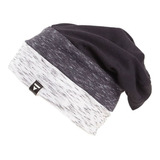 Gorro Brohood Blocks Canelado Mescla Branco Preto U