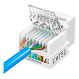 10 Conectores De Pared  Rj45 Cat5 Cat6 Sin Herramienta