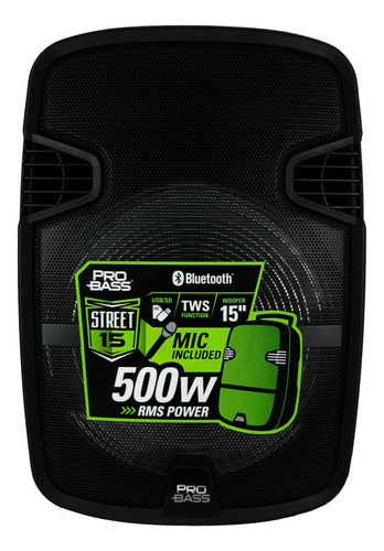 Caixa De Som Ativa Pro Bass Street 15 Bluetooth 500w Bateria