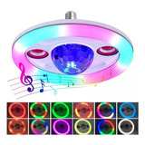 Lampara Rgb Musical Bluetooth Doble Parlante 36w