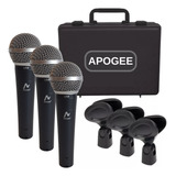 Set De Microfonos Apogee U58 Kit X3 Dinamicos Valija 