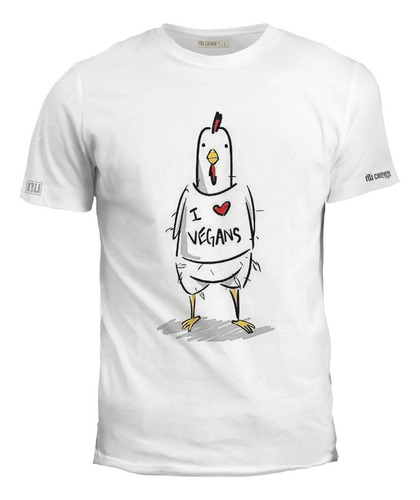 Camiseta Veganos Vegano Vegetarianos Gallina Inp Ink