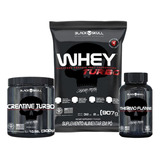 Combo Turbo:whey Morango+creatina 300g+thermo Flame 60caps