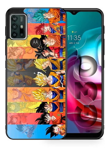 Funda Moto G30 Goku Evolution Dragon Ball Tpu Uso Rudo