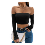 Blusa Escote Sexy Crop Tops Fiesta Noche Antro Casual 