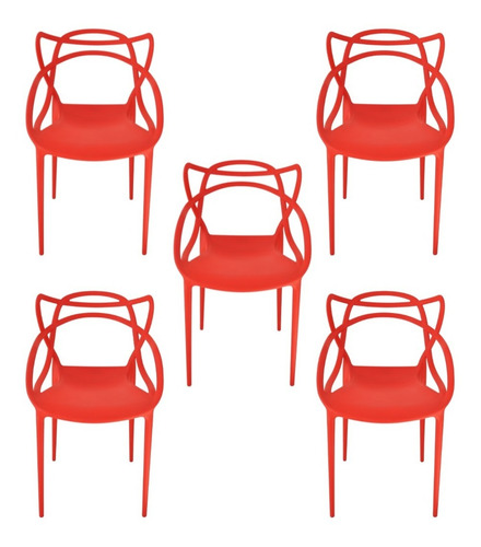 Kit 5 Cadeira De Jantar Jardim Allegra Top Chairs Promoção