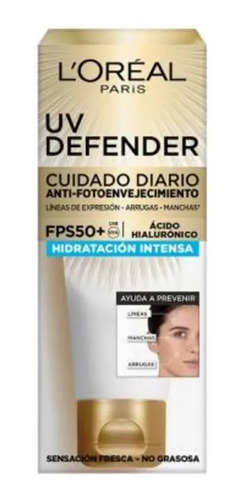 Crema Anti-fotoenvejecimiento L'oréal Fps50 Hidratación 40 G