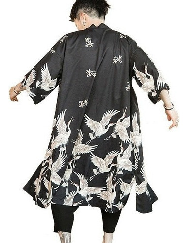 Kimono Japonés For Hombres Yukata Outwear Albornoz Vi