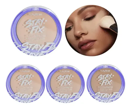 Polvo Compacto Stay Fix Ruby Rose Vitamina E Waterproof | Envío gratis