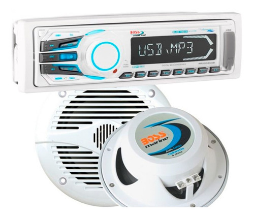 Estereo + Parlante Marino Boss  Mr1308uab + Mr60w Bt/am/fm