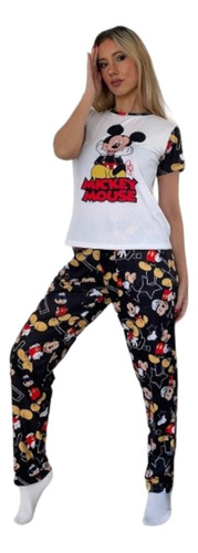  Pijama Mujer Conjunto Juvenil Animado Con Bolsillo Modal 