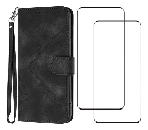 Funda De Piel Con Tapa Y Ranura Para Samsung