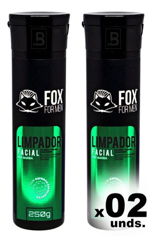 Limpador Facial Contra Oleosidade Pré Barba 250g Fox For Men