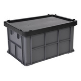 Caja Industrial De Plastico Quebec Con Tapa Paquete 6 Pzs