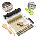 Kit 14 Esteiras Preparo De Comida Japonesa Sushi Bambu- L