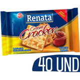 Bolacha Biscoito Cream Cracker Em Sache Renata - 40 Und