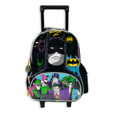 Mochila Escolar Dc  Batman Con Carro 16 Pulgadas