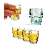 6 Copas Calavera Vaso Bedida Tragos Fiestas Halloween Licor