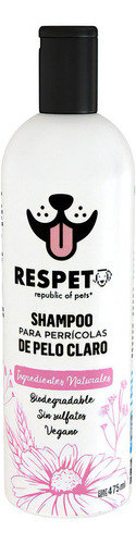 Respet Shampoo De Pelo Claro Para Perro Aroma A Verbena Y Té Blanco